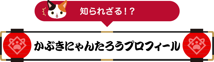 知られざる！？　かぶきにゃんたろうプロフィール